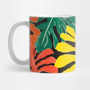 Funky Monstera Leaf Pattern Mug